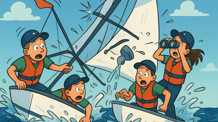 Mange ting går galt på to sejlbåde