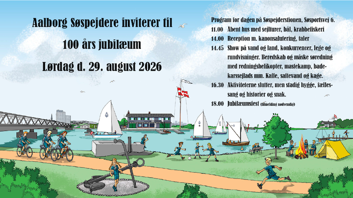 Illustration med program for dagen